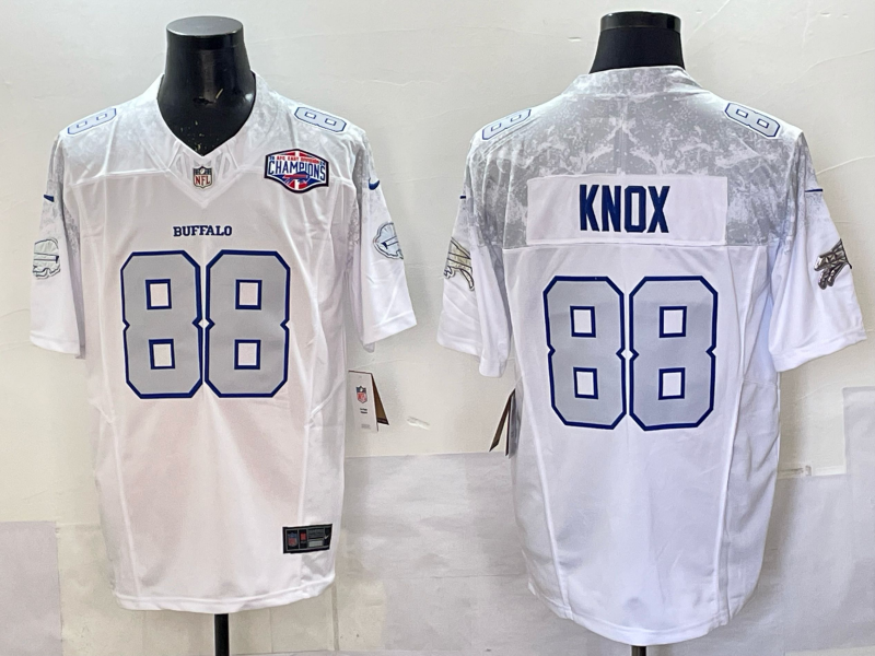 Men Buffalo Bills 88 Knox Nike White 2025 Rivalries Collection Limited NFL Jersey 003
